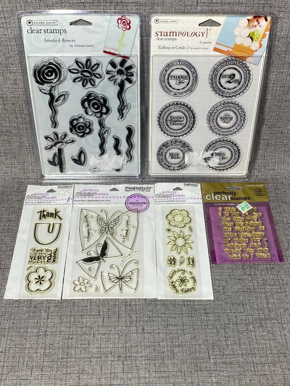 NEW Clear Cling Stamps Stampendous Lot Of 6